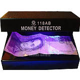 Ультрафіолетовий детектор достовірності валют AD-118AB Original size UV money detector SV227, фото 3