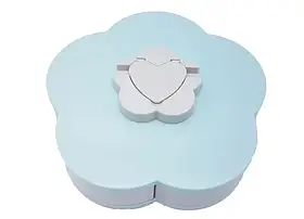 Тарілка-органайзер для закусок, що обертається Candy Box 1 ярус Блакитна iC227