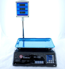 Торгові електронні ваги ACS 50kg/5g + pole 308 Domotec до 50 кг iC227