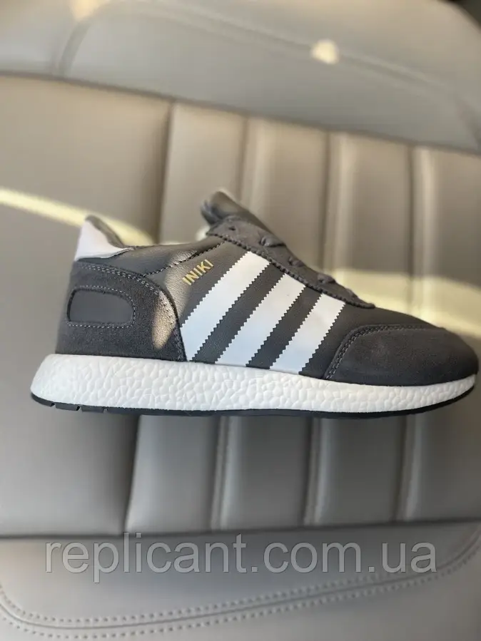 Кросівки adidas Iniki сіре хутро Адідас, фото 1