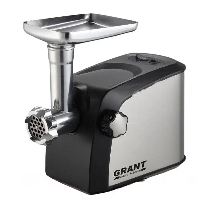 Електрична м'ясорубка GRANT GS-6251 3000W з насадкою соковижималкою та ковбасок з реверсом