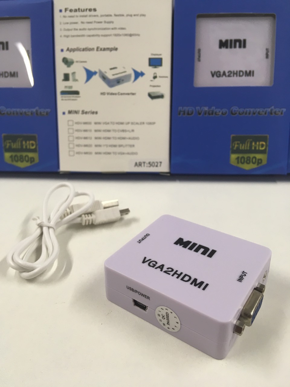 Конвертер адаптер перехідник з VGA HDMI відео зі звуком 1080P SV227, фото 1