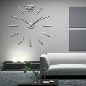 Великий настінний 3D годинник DIY Clock 80-100 см Палички Золото iC227