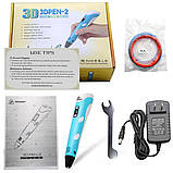 3D ручка PEN-2 MyRiwell New LED дисплеєм блакитна SV227, фото 4