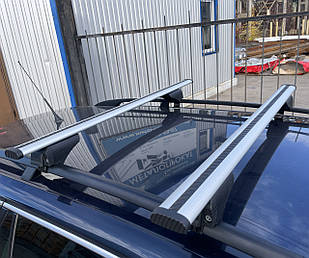 Поперечини Nissan Qashqai (2006 — 2014) Wizard V1. На стандартні рейлінги. Сірі