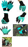 Садові рукавички Garden Genie Gloves 1 пара з кігтями SV227, фото 5