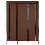 Шафа тканинний 3 секції складаний з каркасом STORAGE WARDROBE KR130 175 х 130 х 45 см SV227, фото 4