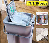 Швабра ледащо з відром Supretto Scratch Cleaning Mop зі складною ручкою і системою віджиму SV227, фото 6