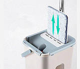 Швабра ледащо з відром Supretto Scratch Cleaning Mop зі складною ручкою і системою віджиму SV227, фото 9