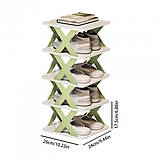 Вертикальна полиця органайзер для взуття на 5 рівнів підлогова GS-7209 SV227, фото 2