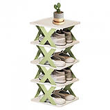 Вертикальна полиця органайзер для взуття на 5 рівнів підлогова GS-7209 SV227, фото 3