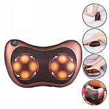 Масажна Подушка Massage Pillow QY-8028 Інфрачервоний роликовий масажер для шиї і спини.Уцінка!!! SV227, фото 5