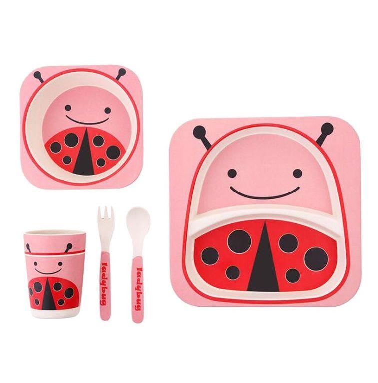 Дитячий набір посуду з бамбукового волокна Божа Корівка SV227, фото 1