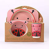 Дитячий набір посуду з бамбукового волокна Божа Корівка SV227, фото 2