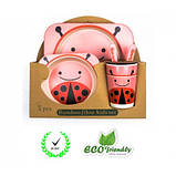 Дитячий набір посуду з бамбукового волокна Божа Корівка SV227, фото 4