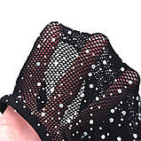 Боді в сітку чорне зі стразами, фото 4