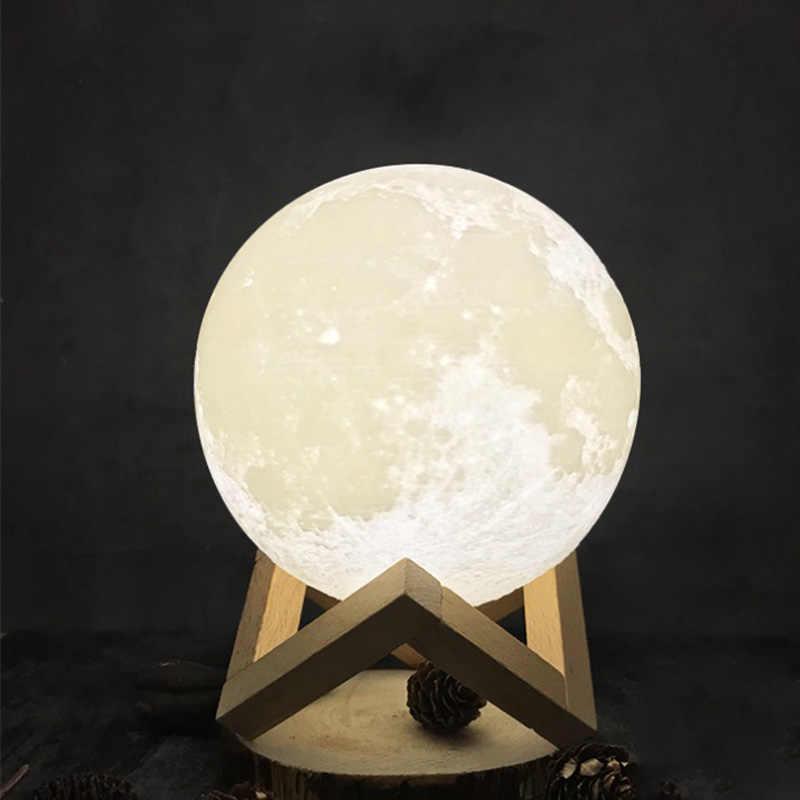 Світильник Місяць 3D Moon Light 15 см діаметр сенсорний 5 режимів, Нічник SV227