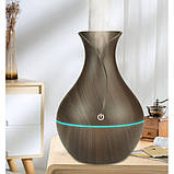 Зволожувач повітря з LED підсвічуванням Humidifier Ultrasonic Aroma 130 мл темне дерево SV227, фото 4