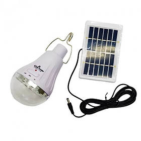 Портативна світлодіодна лампа із сонячною панеллю Solar Light CL-028 7L лампочка з гачком iC227
