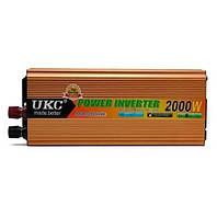 Преобразователь напряжения DC/AC авто инвертор UKC SSK-2000W 2000Вт 12-220В SV227