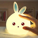 Дитячий силіконовий нічник FreshAroma Зайчик SV227, фото 2