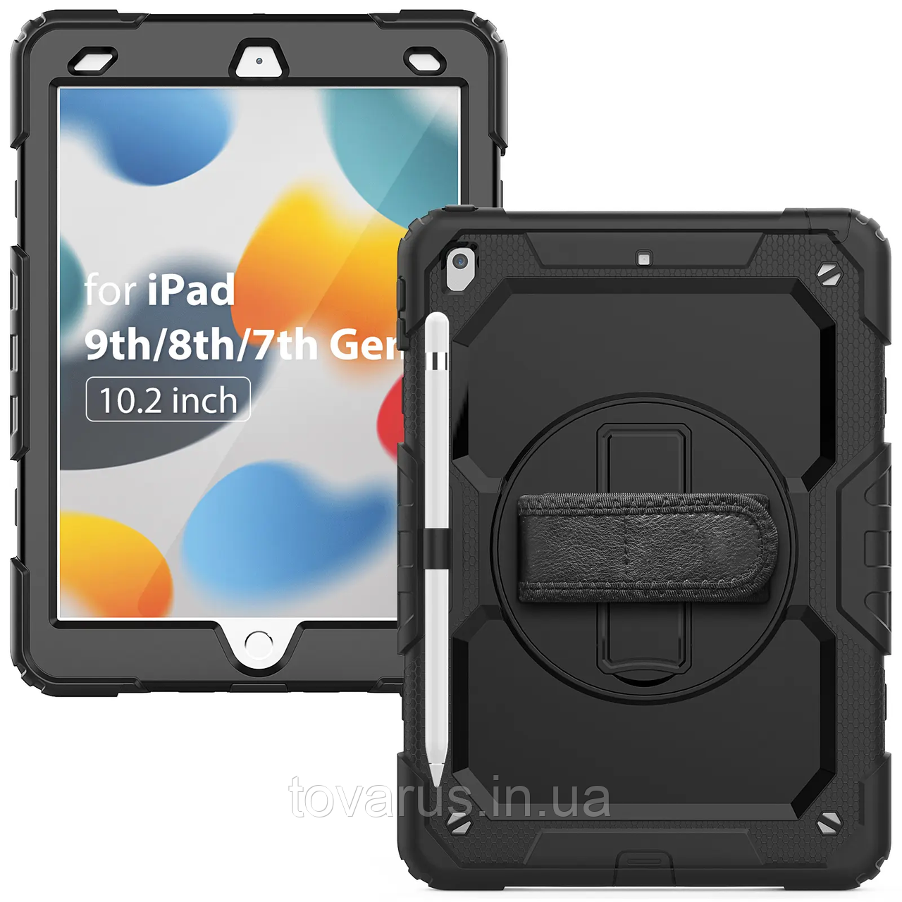 Захищений протиударний чохол для планшету Apple iPad 10.2" 8th Gen 2021 Чорний