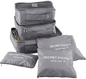 Набір дорожніх органайзерів Laundry Travel Pouch 6 шт сірий SV227