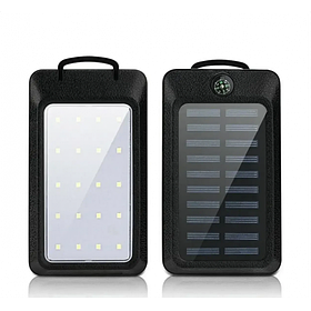 Power Bank 10000mAh від сонячної батареї з індикатором 2 USB компасом та ліхтариком D-003 SV227