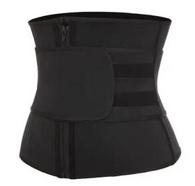 Обтягуючий пояс для схуднення та корекції фігури на липучці Back Support Belt Чорний SV227