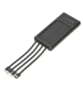 Power Bank 10000mAh від сонячної батареї з індикатором заряду type-c USB та ліхтариком AT-T3-1 SV227