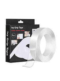 Багаторазова кріпильна стрічка 1 метр Ivy Grip Tape прозора iC227