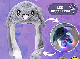 Світна шапка Pikachu з рухомими вухами Біла SV227