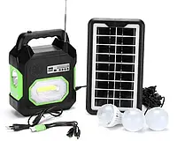 Переносной фонарь-повербанк на солнечной батарее GD-15 с радио и MP3 Bluetooth SV227