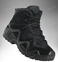 Демисезонные тактические полуботинки / тактическая обувь на мембране AK Lowa GTX Mid (black)