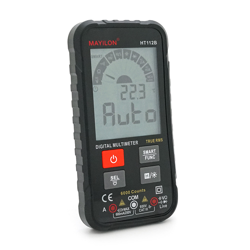 Мультиметр Mayilon HT-112B, вимірювання: V, A, R, C, F, T