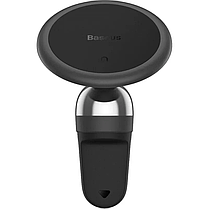 Автомобільний утримувач холдер Baseus C01 Magnetic Phone Holder Air Outlet Version SUCC000101 Black, фото 3