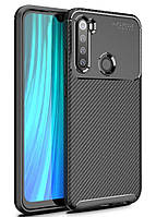 Протиударний чохол для Xiaomi Redmi Note 8T чорний гумовий бампер