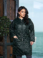 Жіноча демісезонна довга куртка-пальто норма та батал, різні кольори, р.48-66