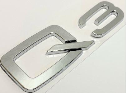 Шильдик емблема напис на багажник AUDI Q3 колір хром, фото 1