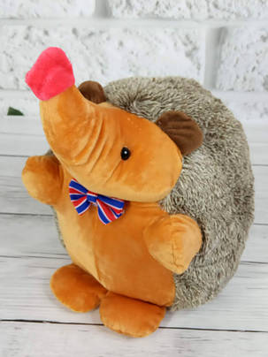 М'яка іграшка з пледом усередині, Їжачок, рудий, фото 1