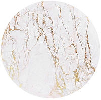 Подставка под горячее керамическая "Golden White Marble" Ø16см на пробковой основе