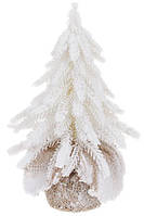 Декоративная елка "Белая Елочка" 12х12х20см, в мешочке