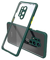 Протиударний чохол бампер для OnePlus 8 Pro зелений прозорий захист камери