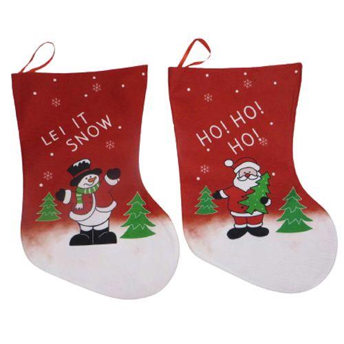 Шкарпетка для подарунків "Новий Рік - принт" 24*18,5см [tsi226231-TSI]