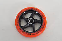 Колесо для трюкового самоката 120 мм дюралевый диск Explore Scooter Wheel оранжевое + ABEC 9