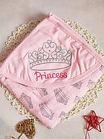 Детское 2-х шаровой полотенце розовый(Princess)р.90х80см