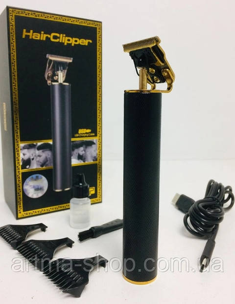 Професійна машинка DSP 90352 для стрижки волосся окантовки тример на акумуляторі Чорна, фото 1