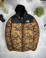 Куртка чоловіча The North Face з принтом ведмедика <unk> Куртки зимові ТНФ ЗЕ Норт Фейс