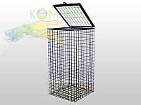 Дровник-контейнер сетчатый для нестандартных дров 500х500х1000 (сетка) Черный Kompred OL493/1