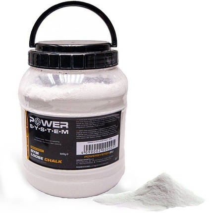 Магнезія спортивна суха PowerSystem PS-4090 Powder Chalk 500 г., фото 2